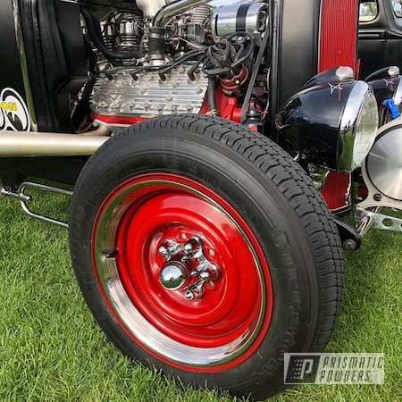 Powder Coating: Really Red PSS-4416,Model A Wheels,15" Wheels,Automotive,Wheels