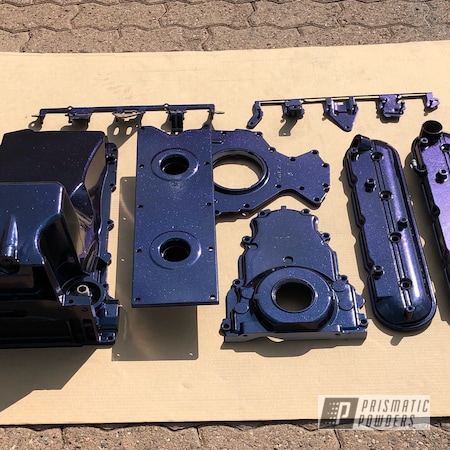 Powder Coating: Automotive,Engine Parts,Chameleon Sapphire Teal PPB-5732