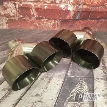 Powder Coated Automotive Exhaust Tips