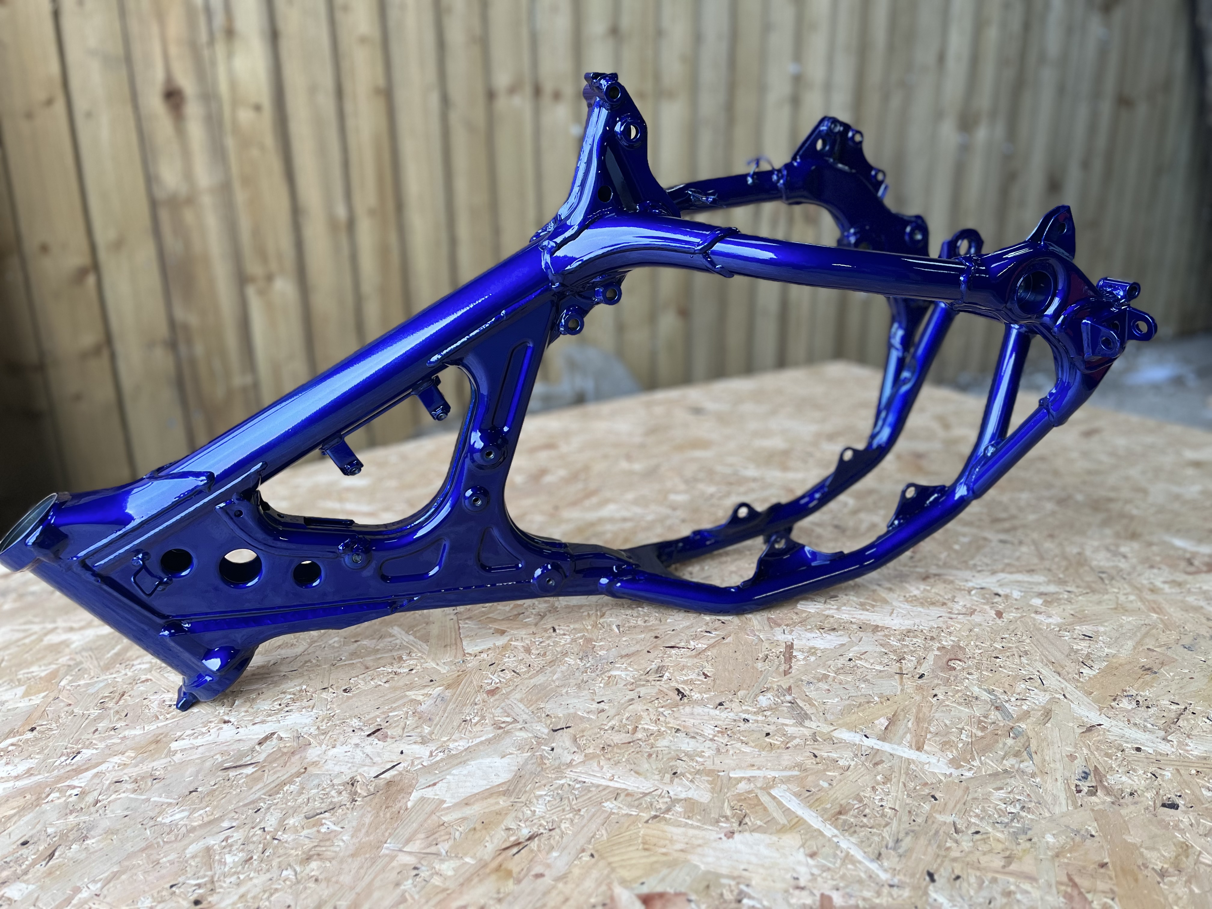 Dirt Bike Frame with a Clear Vision and Illusion Royal Finish ...