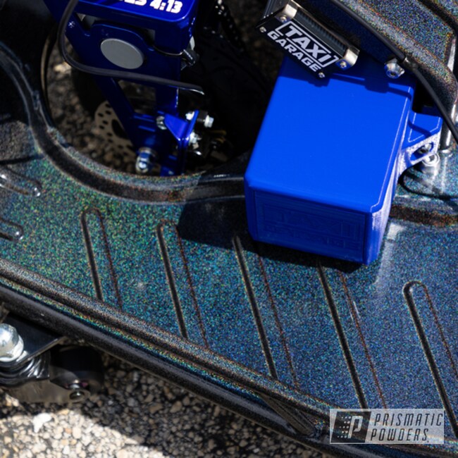 Ink Black W/clear Lights & Lollypop Blue Over Super Chrome Taxi Garage Crazy Cart