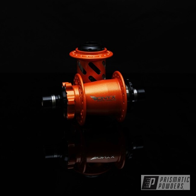 Powder Coated Bike Hub In Pms-4620 And Pps-2974