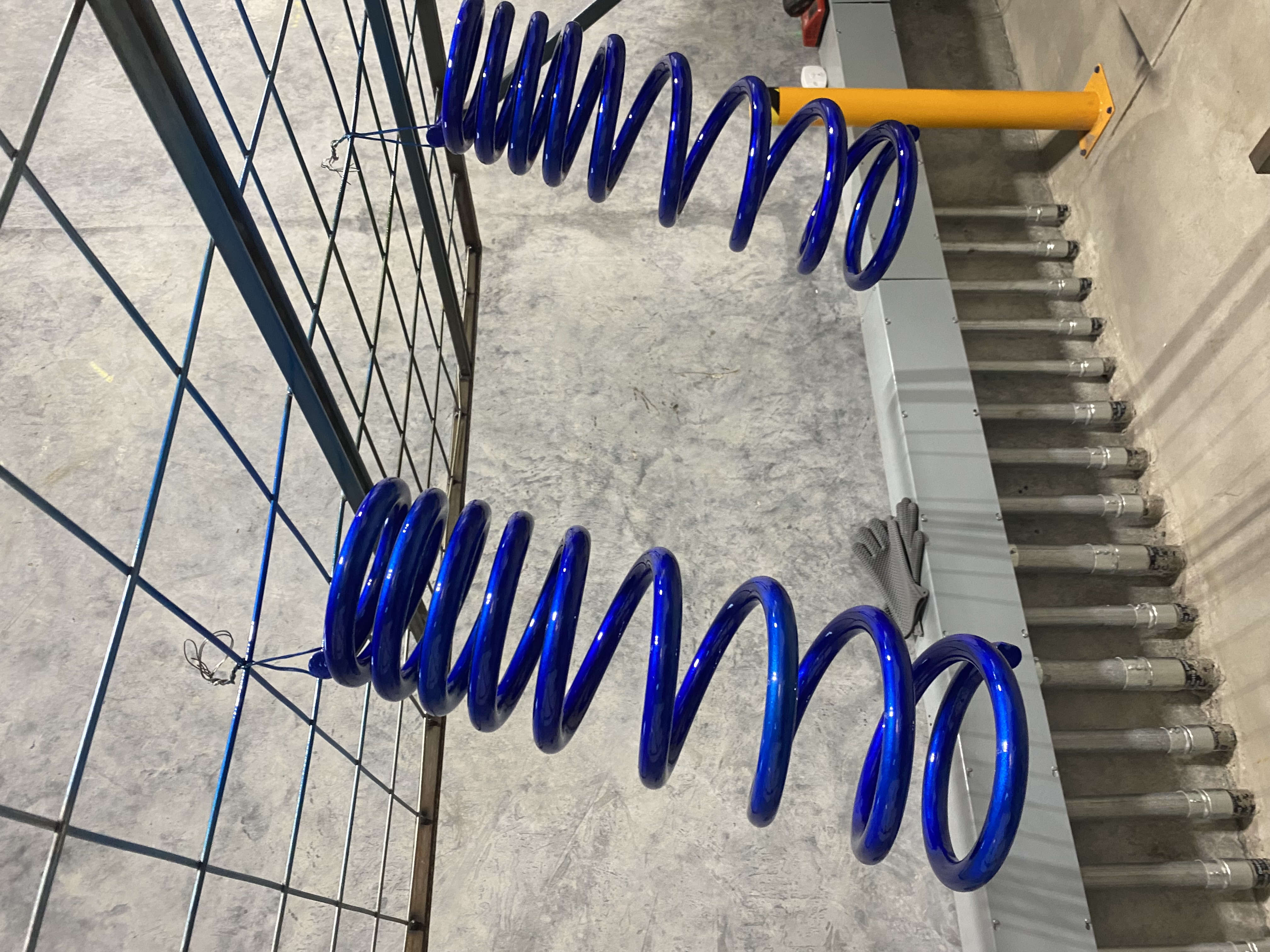 Shock Spring Powder Coating coil springs featuring a Illusion Smurf Finish | Prismatic Powders