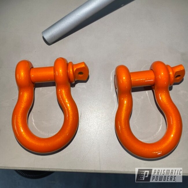 D-rings Powder Coated In Illusion Tangerine Twist