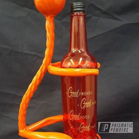 Powder Coating: APPLE SPICE - 20 PPB-4769,Wine Bottle Holder & Glass Bottle,Miscellaneous,Stand,Chevy Orange PSS-0163
