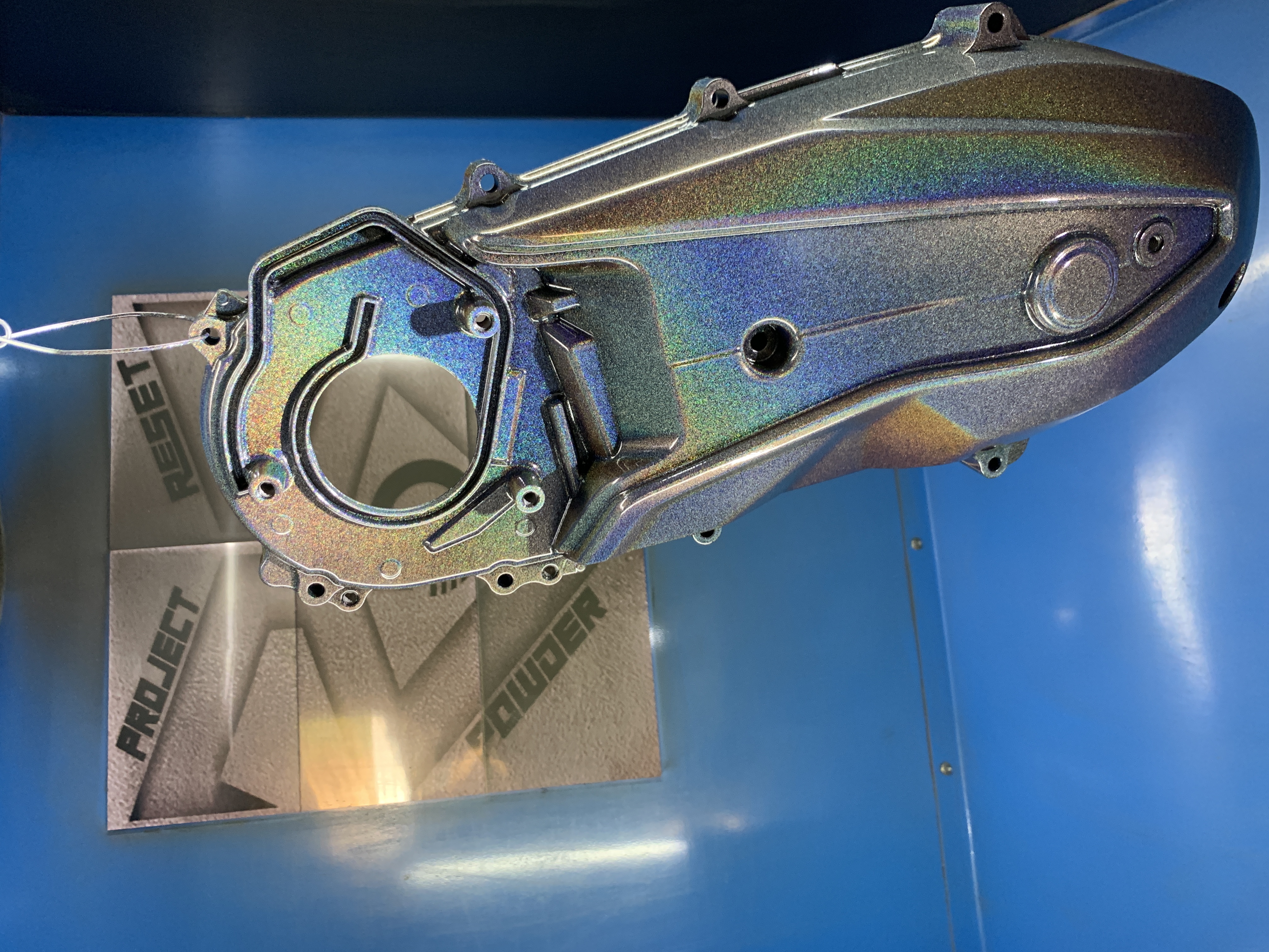 Part coated with a Clear Vision and Prismatic Universe Finish ...