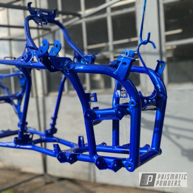 Quad Parts Powder Coated In Clear Vision And Illusion Smurf