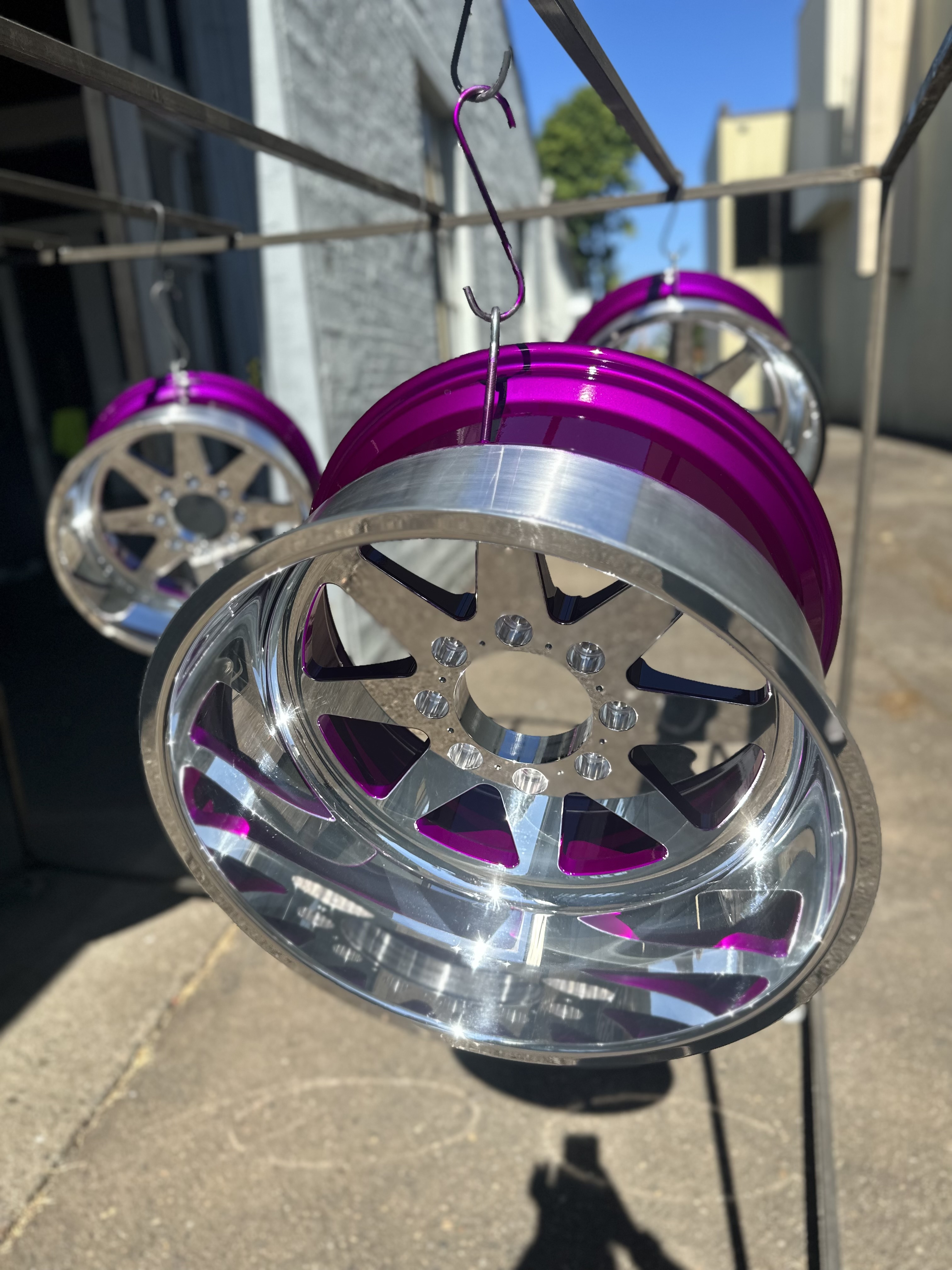 Two Tone Rays Rims Powder Coat Two Tone Wheels | Prismatic Powders