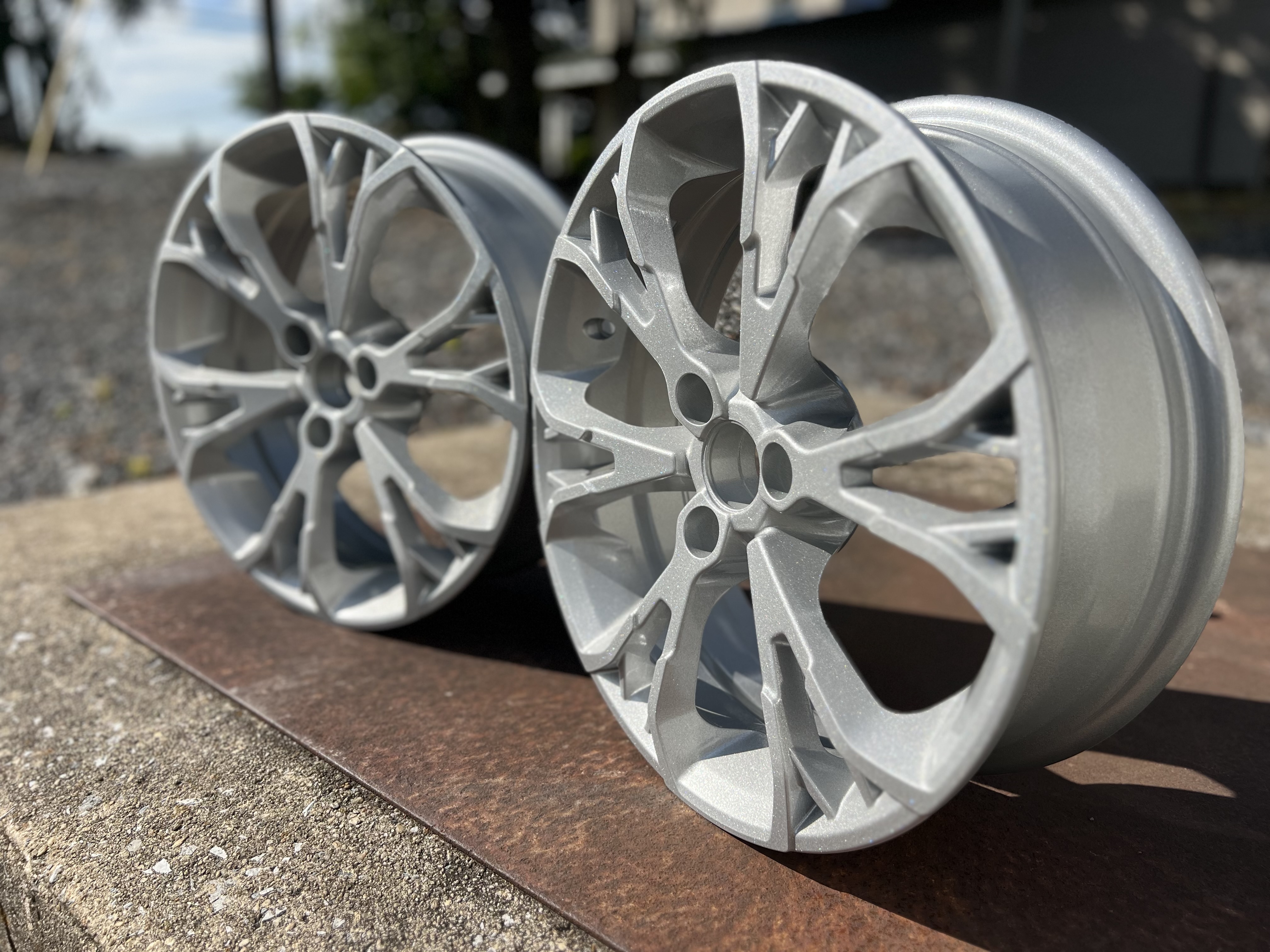 High Gloss Alien Silver Wheels | Prismatic Powders