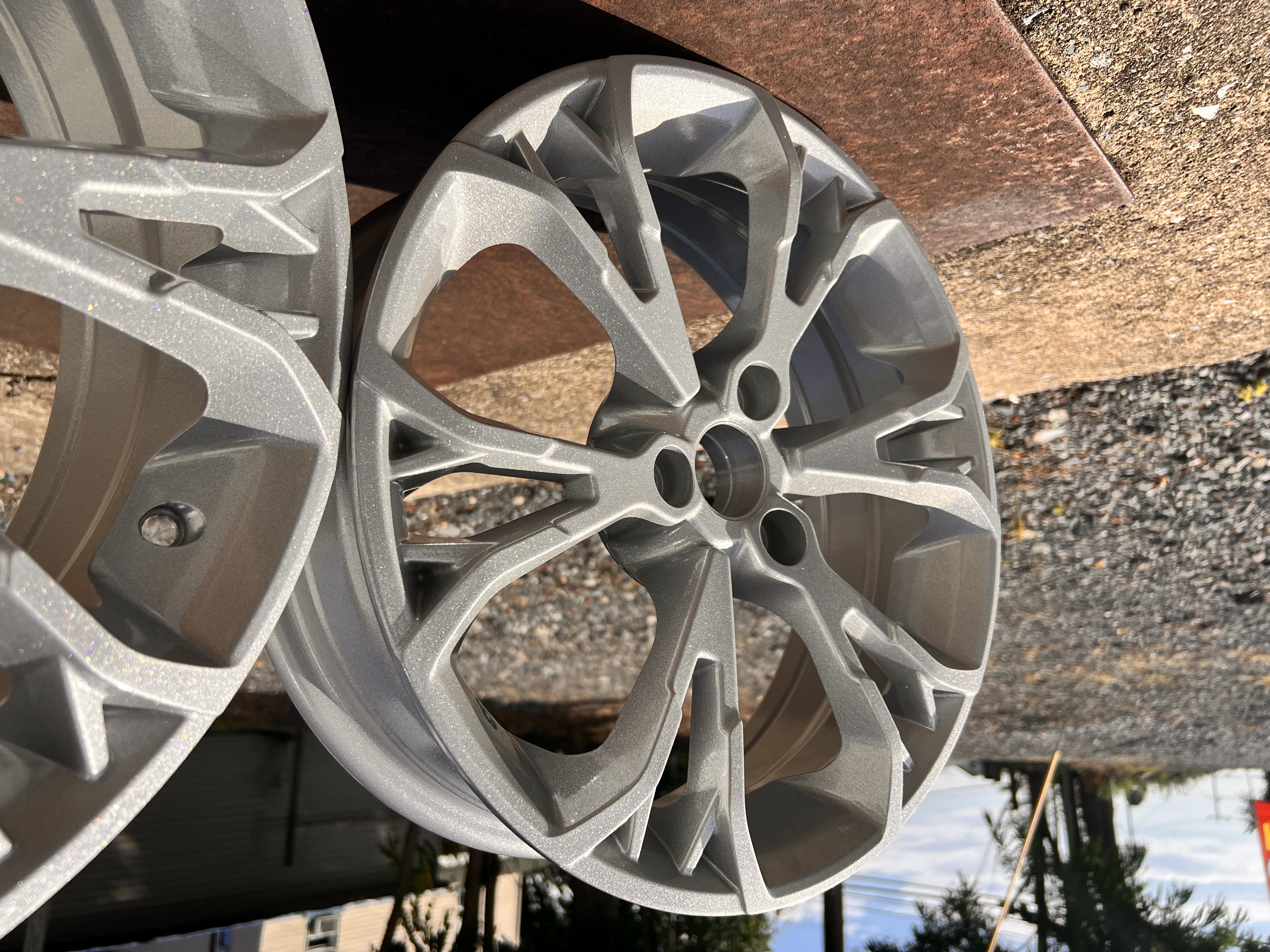 High Gloss Alien Silver Wheels | Prismatic Powders