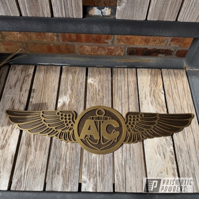 Subdued Naval Aircrew Wings Powder Coated In Hmb-2225 And Pcb-4333