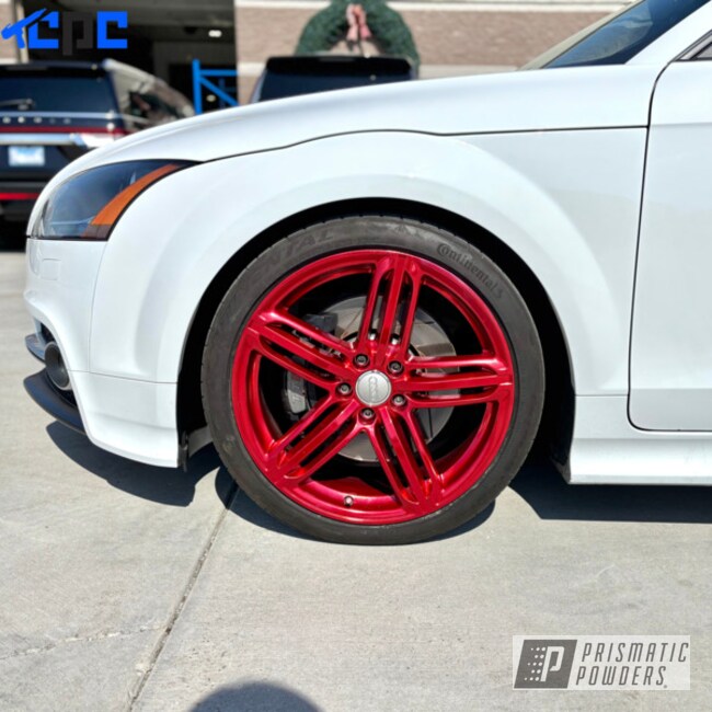 Custom "dazzling Red" Over "super Chrome Plus" Rims