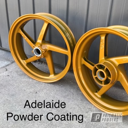 Powder Coating: Motorcycles,Memphis Gold PPB-5983,Custom Motorcycle Wheels,Motorcycle Wheels,Wheels