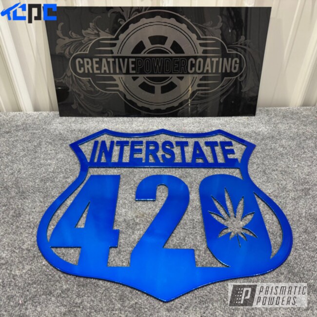 Custom "peeka Blue" Over "super Chrome Plus" Sign 