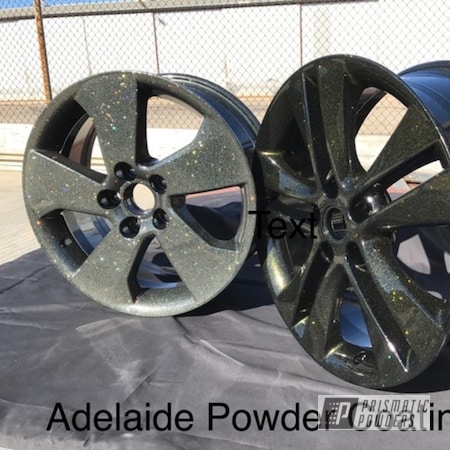 Powder Coating: Golden Sparkle PPB-4457,Jr Rockstar Sparkle PPB-6624,Automotive,Wheels