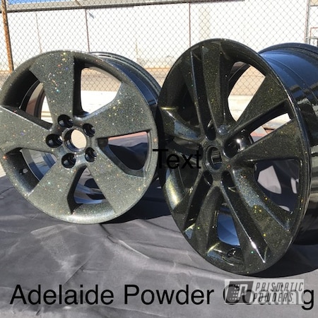 Powder Coating: Golden Sparkle PPB-4457,Jr Rockstar Sparkle PPB-6624,Automotive,Wheels