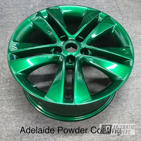 Powder Coating: Wheels,Automotive,Clear Vision PPS-2974,Ultra Illusion Green PMB-5346