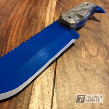 Powder Coated Blue Knife