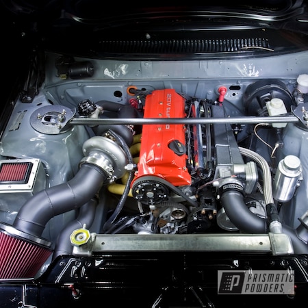 Powder Coating: Turbo RZR,Silver Artery PVS-3014,Ford Racing Engine Blue,Automotive,Volvo