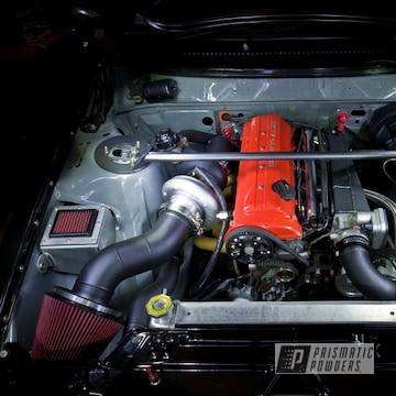 Powder Coated Volvo Turbo Engine