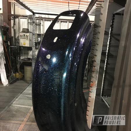 Powder Coating: Chameleon Teal PPB-5733,Ink Black PSS-0106,Motorcycles,Motorcycle Gas Tank,Motorcycle Parts
