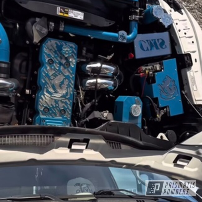 Octane Blue And Clear Vision Engine Bay