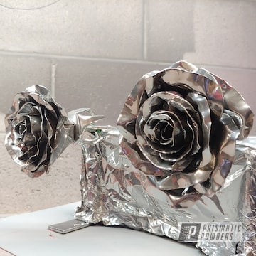 Chrome Powder Coated Metal Roses