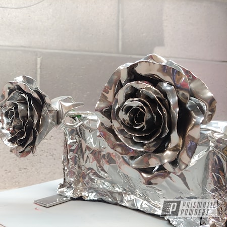 Powder Coating: Metal Art,Metal Roses,Miscellaneous,SUPER CHROME USS-4482,Art,Roses