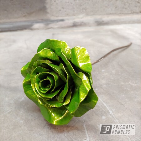 Powder Coating: Metal Art,Clear Vision PPS-2974,Illusion Sour Apple PMB-6913,Metal Roses,Art,Roses,Miscellaneous
