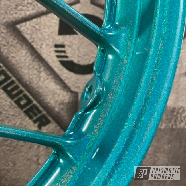 Alien Silver And Mermaid Candy Custom Motorcycle Wheels
