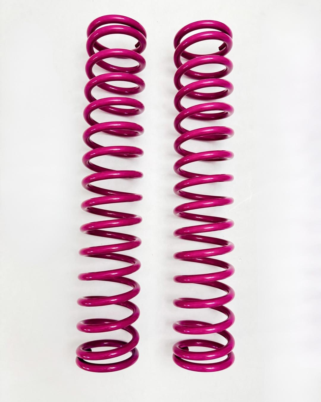 Ruby Spring Coil coil springs coated in Whimsy Pink | Prismatic Powders