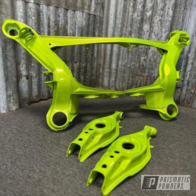 Bright Lime Green Drift Car