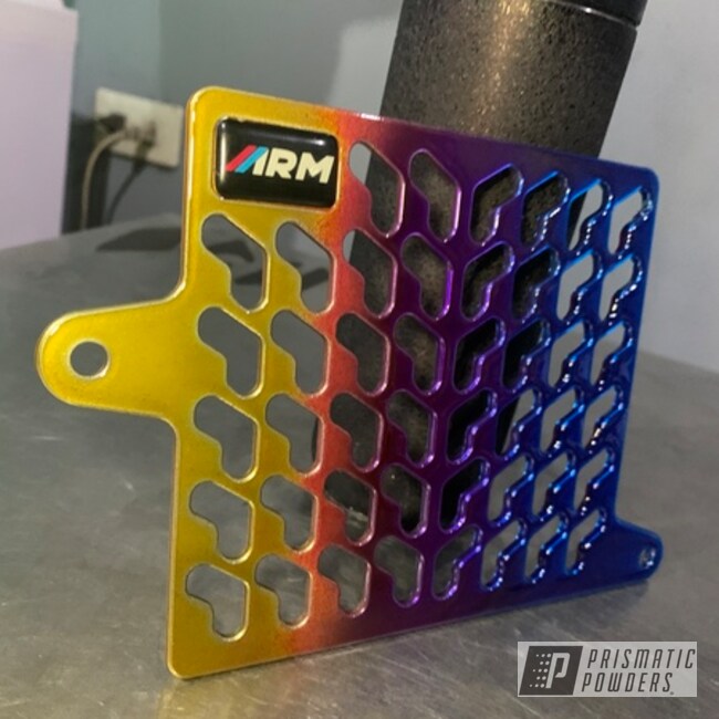 Project Powder Coated In Lollypop Purple, Corkey Red, Illusion Gold Prize And Anodized Blue