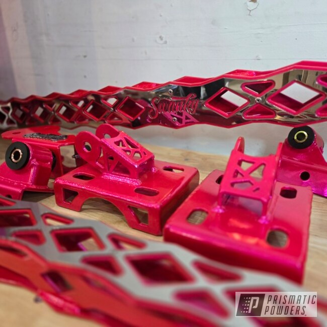 Swanky Mfg Overlay Ladder Bars Illusion Red X Polar White