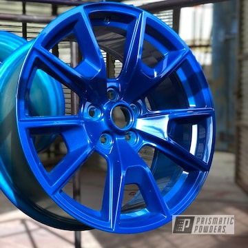 Powder Coated Blue 19 Inch Ford Mustang Wheels