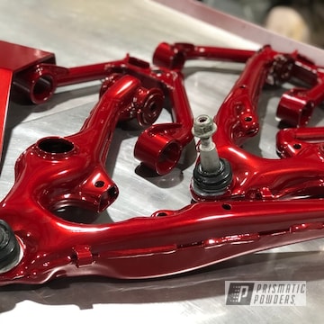 Powder Coated Red Chevrolet Gmc Suspension Pieces