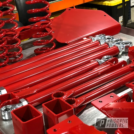Powder Coating: Fab Tech,Suspension,Very Red PSS-4971,Jeep,Automotive,Lift Kit