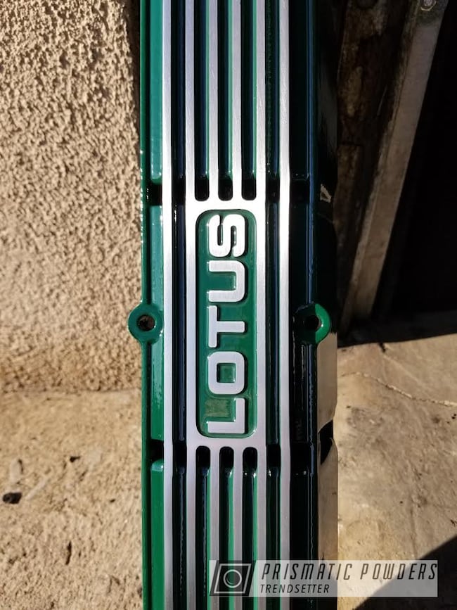 Powder Coating: Valve Cover,Green Dot PSS-4321,Clear Vision PPS-2974,Automotive,Lotus