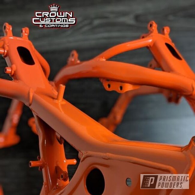 Powder Coated Orange Dirt Bike Frame