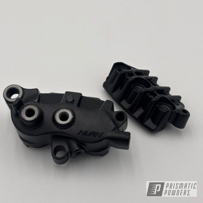 Honda Vfr Motorcycle Brake Calipers Coated In Granite Black