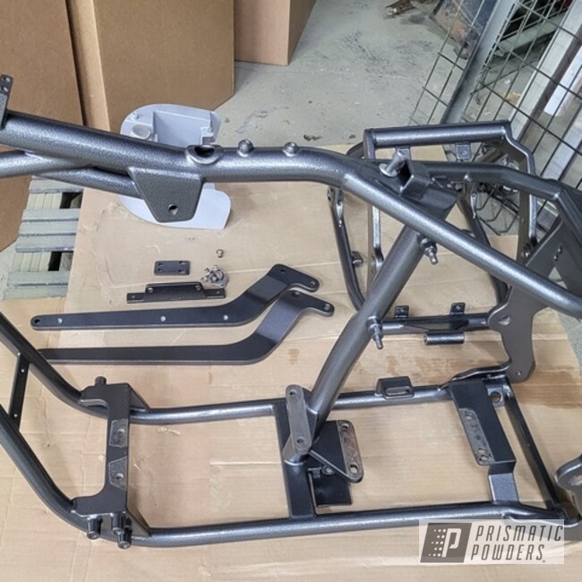 Shredded Black Harley Frame Powder Coated Bcm Powder Coating 