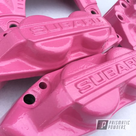 Powder Coating: Cherry Blossom Pink PMB-1371,Brake Calipers,Subaru,Subaru Calipers,Custom Brakes