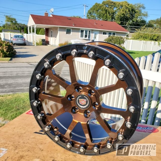 Custom Wheels Powder Coated In Clear Vision, High Gloss Black And Whiskey Bronze