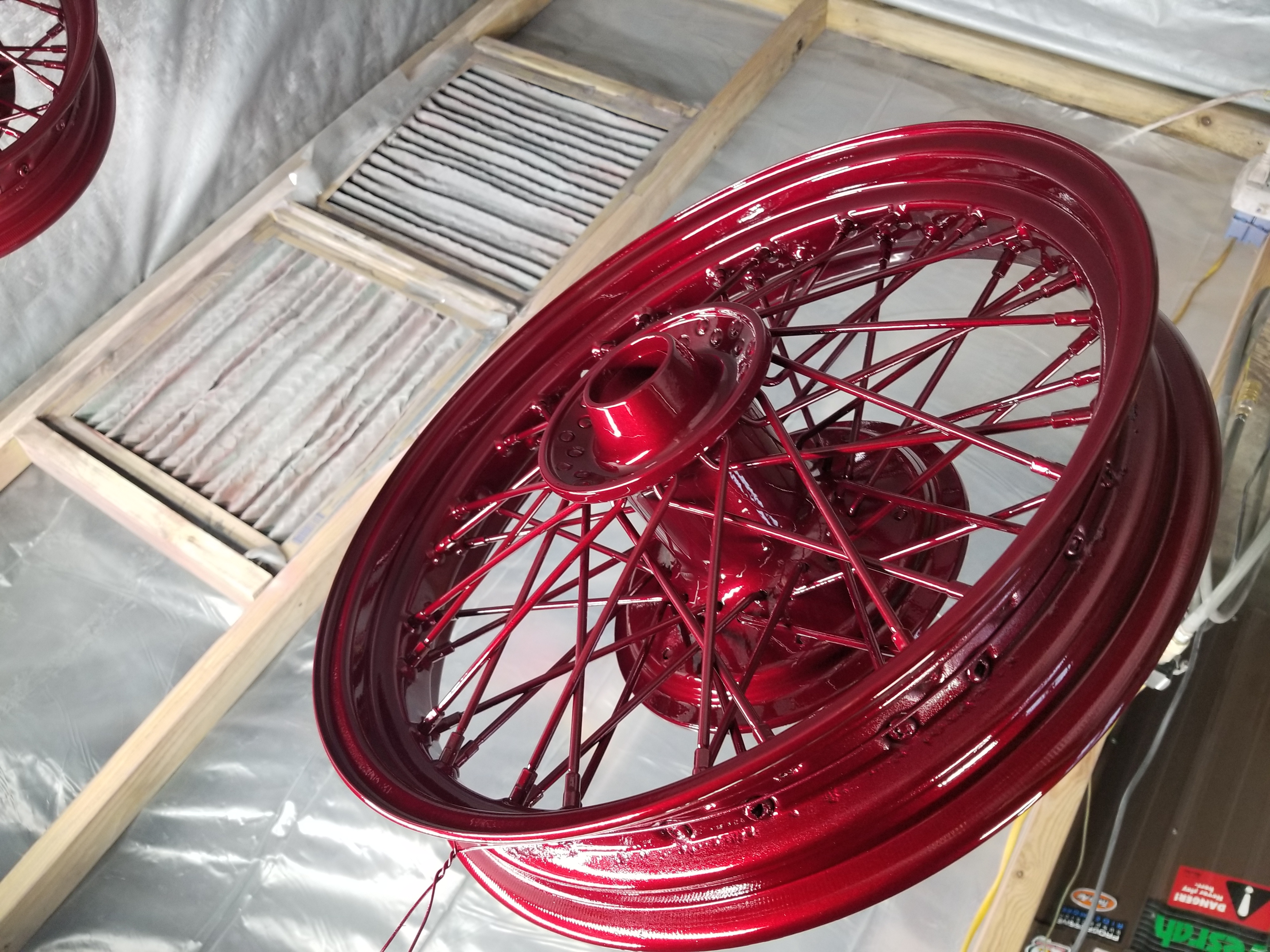Honda Shadow Rims Honda Shadow 750 Ace Wheels done in Clear Vision and Illusion Cherry ...