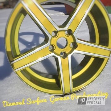 Powder Coated 18 Inch Crome And Gold Wheels