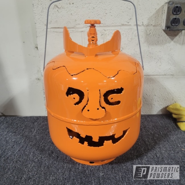 Bright Orange Custom Propane Tank