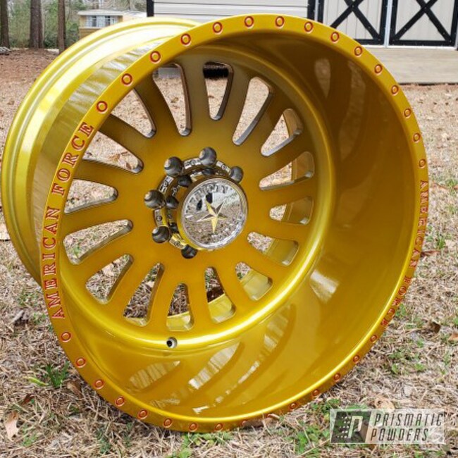 gold wheels truck
