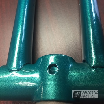 Powder Coated Teal Blue Bicycle Forks