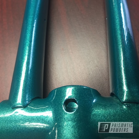 Powder Coating: Bicycle Forks,Bicycles,Illusion Tropical Fusion PMB-6919,Clear Vision PPS-2974