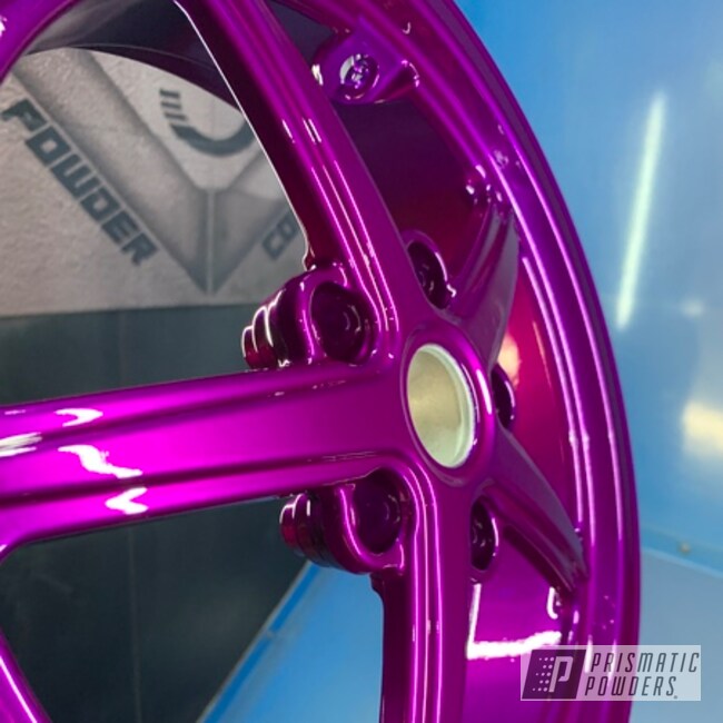 Purple Wheels Powder Coated In High Performance Sc Clear  And Illusion Violet